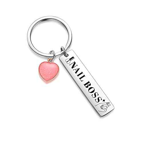 ZNOSVEI Nail Boss Keychain Nail Technician Jewelry Artist Gift Keychain