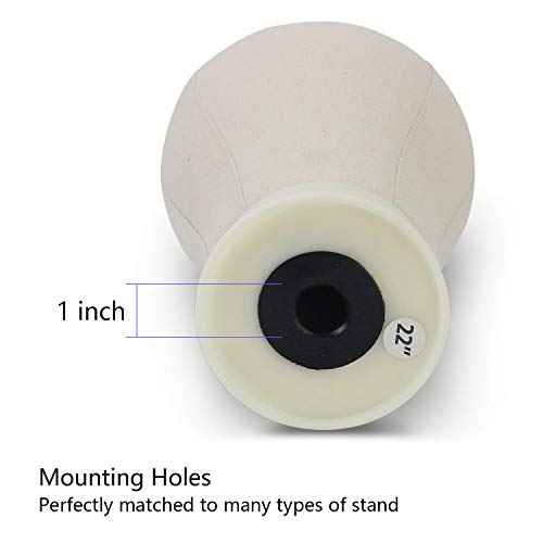 EERYA 21-24 Inch Canvas Block Head Set for Wig Display Making Hair Weave and Styling Mannequin Head with Mount Hole C Stand, Styling Hair Clips, T Needle, C Needles, Thread, Lace Wig Caps (22 Inch)