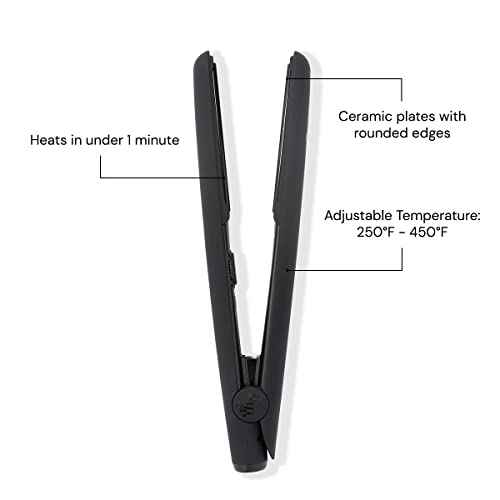 L'ANGE HAIR Le Ceramique 1-Pass Flat Iron Hair Straightener | Fast Heating Ceramic Flat Iron | Best Hot Tools Professional Hair Straightener to Lock in Moisture & Shine | (Black)
