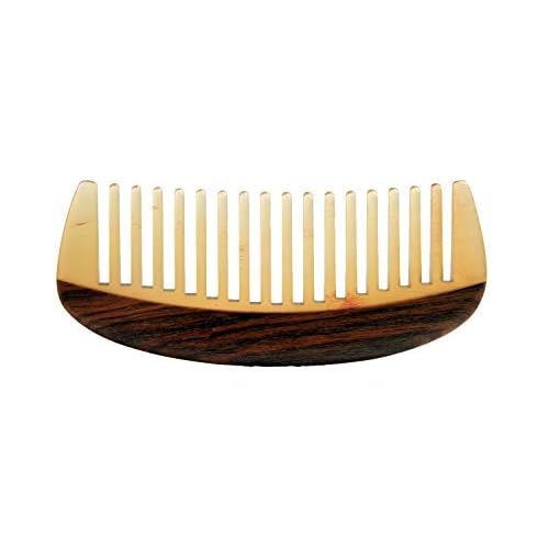 TAN MUJIANG Wooden Sheep or Cow Horn Comb Smooth Luxury Set, Anti-Static YTB 5-11 with Case