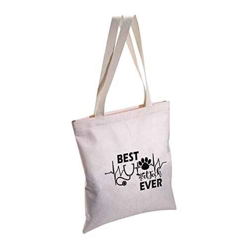 MBMSO Vet Tech Gifts Best Vet Tech Ever Makeup Bag Veterinary Technician Gifts Veterinarian Travel Bag Veterinary Office Gift