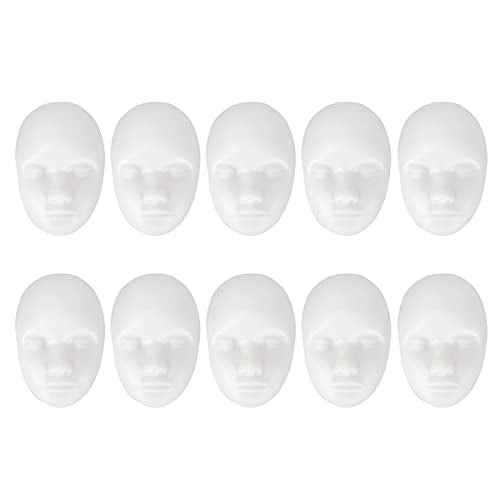 Silicone Fake 10pcs 3D Microblading Practice Face Model Soft Training Skin Head for Beginners Artists White