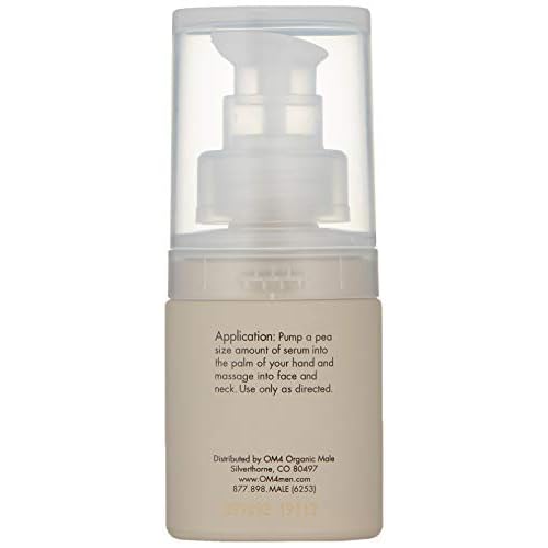 Organic Male OM4 Dry STEP 3: Warm Sands Botanical Youth Serum - Men's Skincare With anti-aging Vitamin C, Aloe Vera, and Hyaluronic Acid