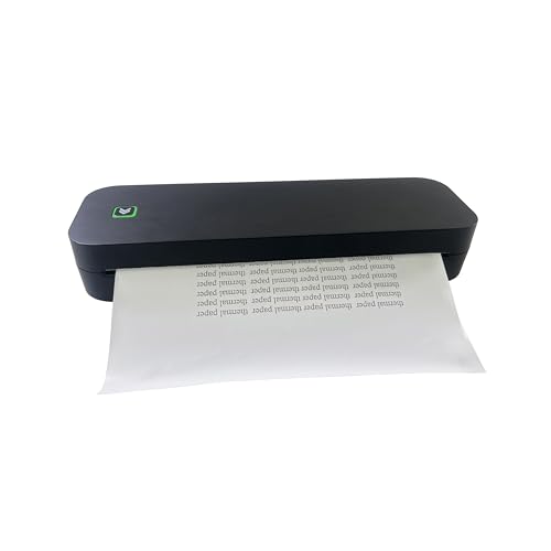 IOOIOO D210 Portable Printer, Wireless Inkless Bluetooth Thermal Printer for Tattoo Stencil Transfer Paper, for 8.5 x 11 Letter, A4 Rolled & Folded Thermal Paper (Black, Without Carrying Case)