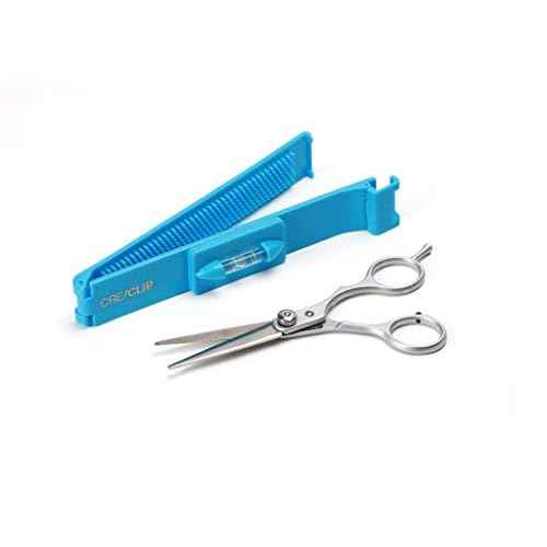 Original CreaClip Bangs & Scissors Hair Cutting Tool - As seen on Shark Tank - Fringe Bangs Trimming Hair Cutting Guide, Comb Hairstyle Tool, Layers Kids Hair Cut Hair Cutting Kit