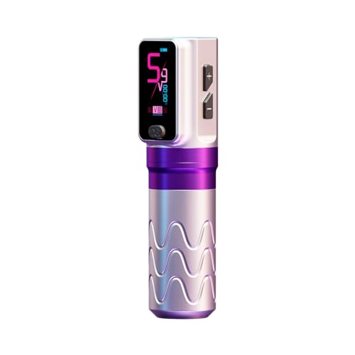Fury Tattoo Gun Pen Machine,Wireless Tatto Machine with Smart Screen Display£¬Pro Tattoo Guns with Motor Power reliable for all kinds of needles(Purple)