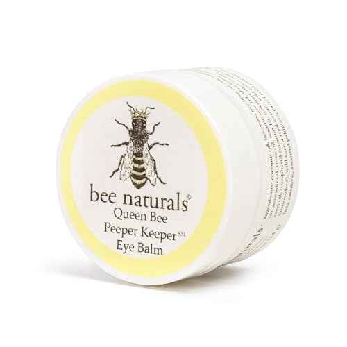 Bee Naturals Queen Bee Best Eye Balm Peeper Keeper - Natural Eye Balm with Vitamin E & 10 Oils - Reduces Crow's Feet, Wrinkles & Fine Lines - Moisturizing Skincare