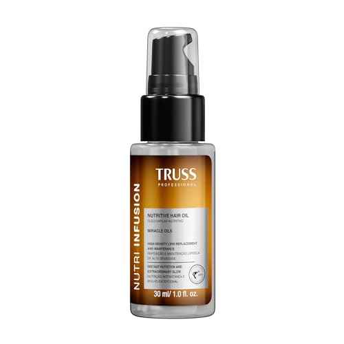 TRUSS Nutri Infusion Hair Oil for Damaged Hair - Hydrating, Anti-Frizz Finishing Oil - Provides Deep Nourishment, Heat Protection and Shine (1 fl oz)