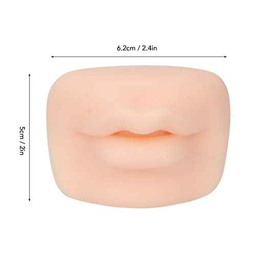Silicone Lip Model, 3D Tattoo Practice Lips Module Soft Fake Lips for Permanent Makeup Tattoo Practice, Education Display, Teaching Instructions