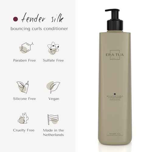 Tender Silk Conditioner | Dutch Made & Formulated Curl Enhancing Care for Curly Hair | Elegant Floral & Fruity Scent of Lychees, Peony, Magnolia & Roses 750 ML