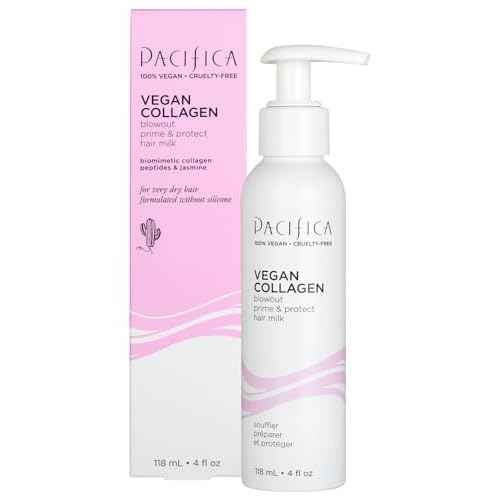 Pacifica Heat Protection Spray for Hair - Vegan Collagen Blowout Prime & Thermal Protection Hair Milk - Blow Dry Spray - for Curly, Wavy & Straight Hair - Vegan & Cruelty-Free Dermatologist Tested