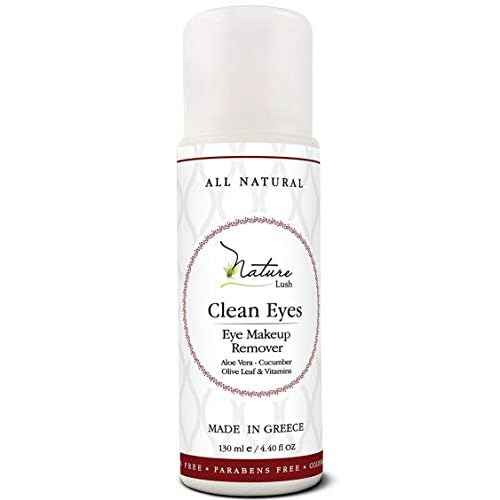 Nature Lush The Best Natural Eye & Face Makeup Remover - Oil Free - Rich Vitamins - Non Irritating ? No Hazardous Chemicals - ¡°Clean Eyes Made In Greece 4.4 oz