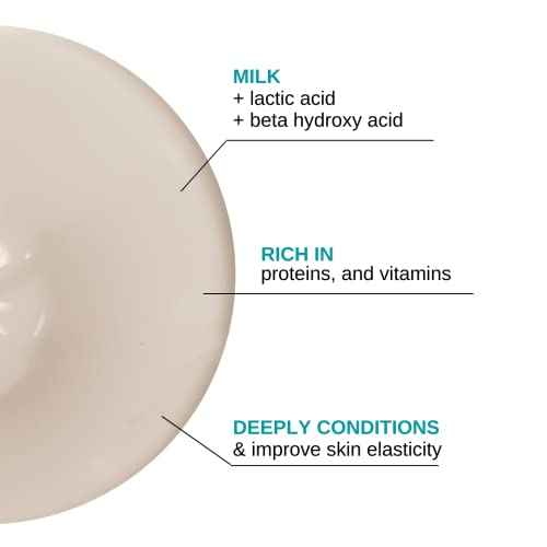 BODIPURE Silky Milk Mud Mask for Body ? Rich in Essential Milk Proteins, and Vitamins ? Spa Quality Mud Treatment Moisturizing, and Re-hydrating Dry Skin, 64 Ounce