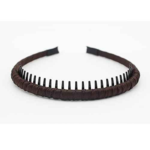 4pcs Hairbands for Women, Non-Slip Zig Zag Headbands, Adjustable Teeth Comb Hair Hoop, Daily Use, Yoga, Spa, Parties, Resin Cotton Blend