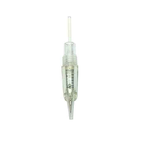 Pinkiou Permanent Makeup Cartridges Round 1RL Tattoo Needles and Caps for Eyebrow Tattoo Machine Microblading Pen Pigment Tips (Pack of 10)