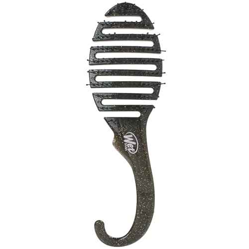 Wet Brush Shower Hair Brush Detangler - Exclusive Ultra-soft IntelliFlex Bristles - Minimizes Pain And Protects Against Split Ends and Breakage - Comb For Women, Men, Wet & Dry Hair - Black Glitter