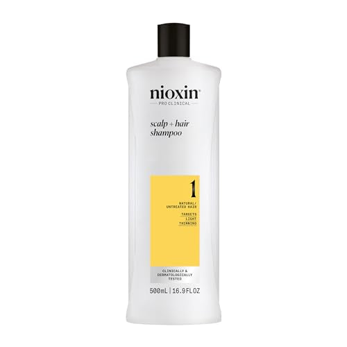Nioxin System 1 Scalp + Hair Thickening Shampoo | For Natural Hair with Light Thinning | Strengthen Against Breakage with Niacinamide & Biotin