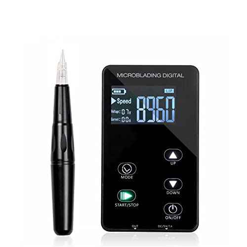 Permanent Makeup Pen Machine Tattoo Pen Touch Screen Panel Power Supply 10PCS Needles Kit For Eyeliner, Lip,Eyebrow AP50