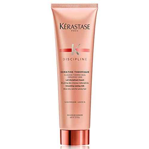 KERASTASE Discipline Keratine Thermique - Smoothing Leave In Treatment, Reduces Frizz and Tames Flyaways, Protects Against Heat Damage, Adds Shine and Smooths Imperfections