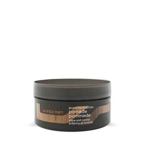 Aveda Men Pure-Formance Pomade | Strong Hold Hair Pomade | Non-Greasy Formula | Water-Based | Short to Medium-Length Hair, 2.5 Ounce
