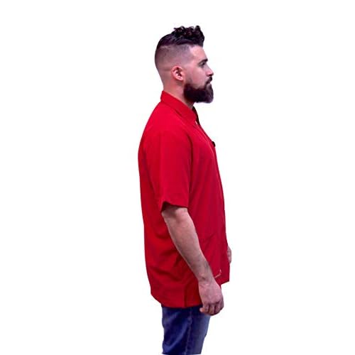 King Midas Professional Hair Barber Jacket - Ultra Lightweight Barber Jacket - Short Sleeves Salon Smocks