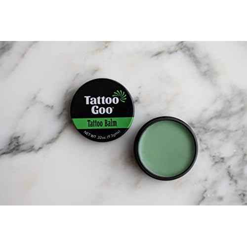 Tattoo Goo Original Aftercare Balm, Natural Tattoo Balm with Beeswax and Cocoa Butter, Soothing Ointment and Brightening Care, .75 oz; Packaging May Vary