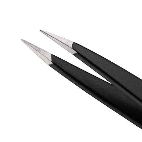 Tweezerman Stainless Steel Point Tweezer - Eyebrow Precision Tweezers, Facial and Ingrown Hair Removal (Midnight Sky)