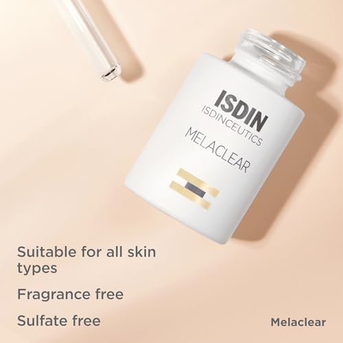 Isdinceutics Melaclear Dark Spot Correcting Serum for Face - Sun Spot Reducer that Contains Vitamin C and Antioxidants, to Even Skin Tone from Sun Exposure 0.5 FL OZ