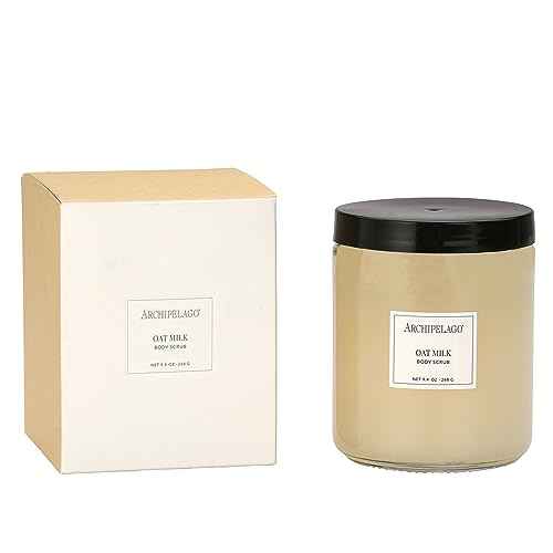 Archipelago Botanicals Oat Milk Body Scrub, Exfoliating Body Scrub for Rejuvenated, Smooth and Glowing Skin, Made with Natural Ingredients, Blended with Wild Oats (9.4 oz)
