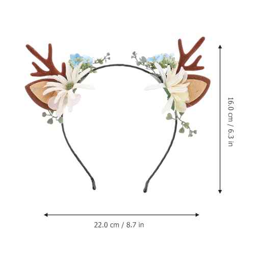 Christmas Reindeer Antlers Headband - Antler Crown s Ears Hair Hoop,Christmas Deer Headband,Fawn Horn Hair Bands, Fairy Headpiece for s Costume