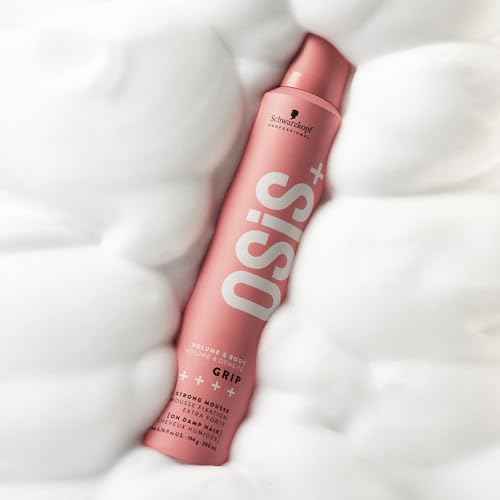 OSiS+ Grip Extreme Hold Mousse ? Extra Strong Control and Volume with Lasting Definition and Natural Shine ? Volumizing, Vegan Formula with Heat Protection, 7 oz