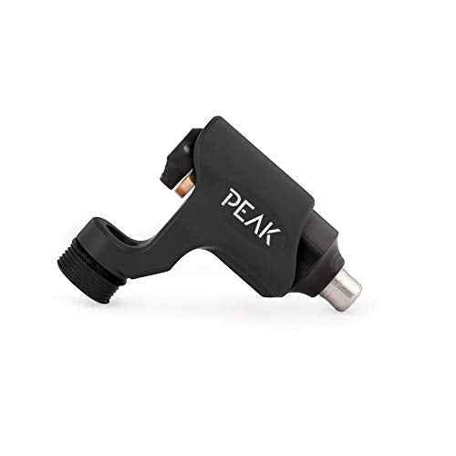 Peak - Tanza Rotary Tattoo Machine with Axi Grip - Black - Professional Cartridge Tattoo Machine, Lightweight Aluminum Design with Included Axi Grips