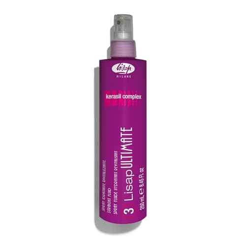 Lisap Heat Protectant for Hair, Ultimate Straight Fluid Hair Spray, Anti Frizz Hair Products, Thermal Protection Hydrating, Strengthening, Straightening & Styling Spray, For All Hair Types, 8.45 fl oz