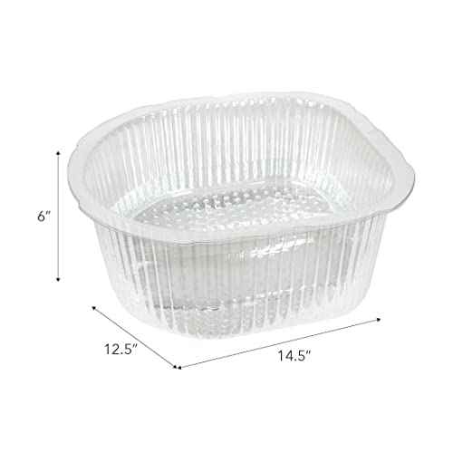 ForPro Professional Collection Universal Pedi Bath Liners - 50% THICKER - Fit Footsie Bath, Disposable Pedicure Foot Tub Liners for Foot Spa Basins & Foot Bath Soaks, Clear, 100-Count