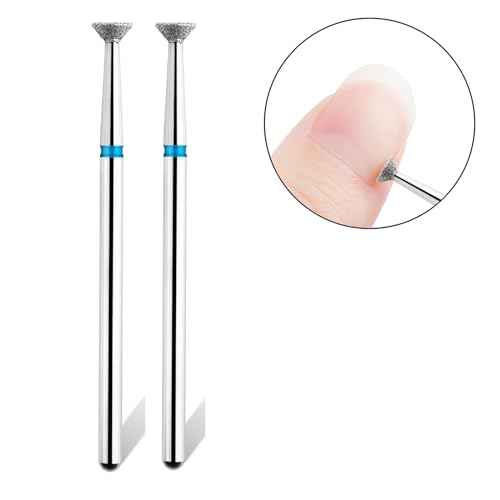 Acycoin2A 2pcs Head Disc Grinding Burr T Mills Grinder Diamond Electric Nail Drill Bit