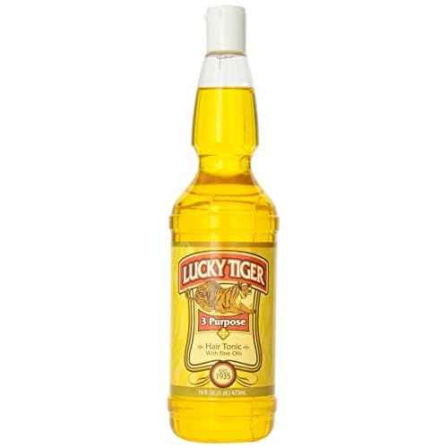 Lucky Tiger 3 Purpose Hair Tonic for Men | Classic Barbershop Hair & Scalp Treatment with Fine Oils | Conditions Hair, Stimulates Scalp & Reduces Dryness | Fresh, Clean Scent ? 16 fl oz