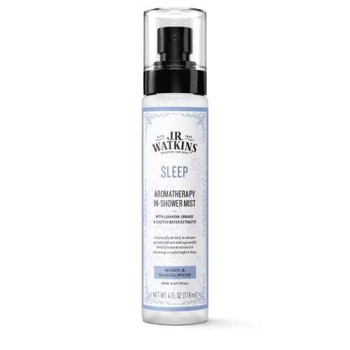 J.R. Watkins Sleep Aromatherapy in-Shower Mist, Natural Monoi & Sandalwood, 4 oz