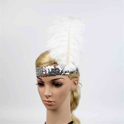 Women Flapper Headband Roaring 20s Accessories Fascinators for Women Hair Accessory Great Gatsby Headpiece