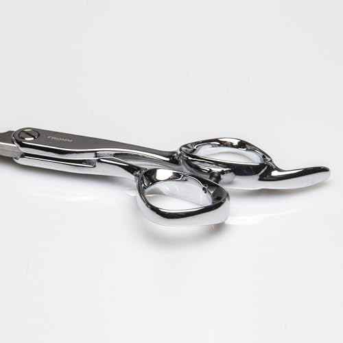 Fromm Professional Explore 5.75" Hair Cutting Shears for Wet and Dry Hair, Polished Silver Japanese Steel Scissors with Beveled Blade