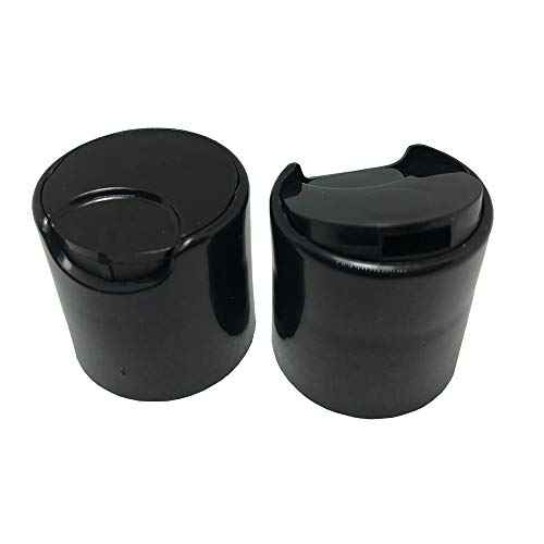 25 PCS Empty White HDPE Bottle 8oz - Cosmo Round Plastic Bottles - 24/410 Neck Black Disc Cap - 24 mm Foil Pressure Seal for Freshness and Leak Prevention - Phthalate Free Use for Safe Cosmetics