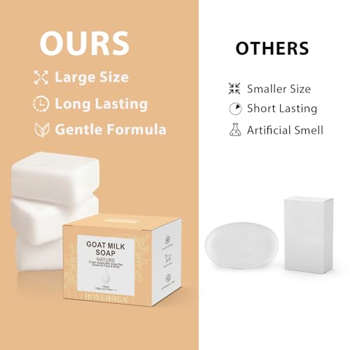 Goat Milk Soap Bar 1Pack - Natural Moisturizing Soap Bar for Men Women All Skin Types Face & Body, 4.75oz of 1 Bar