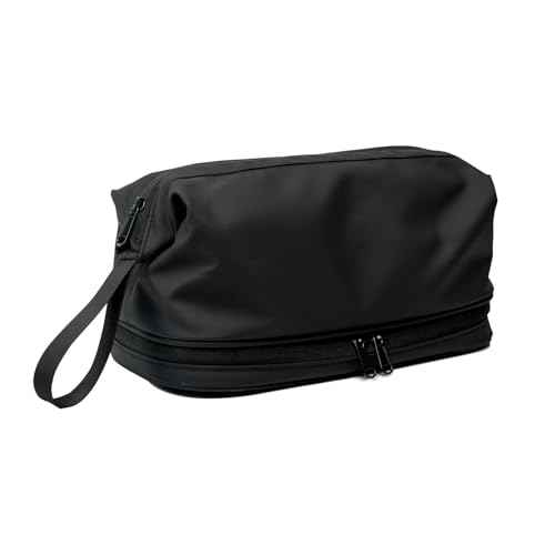 Large Travel Toiletry Bag for men women,Makeup Organizer Bag, Dopp Kit,Waterproof Hanging Cosmetic Bag for Toiletries Accessories(Black)