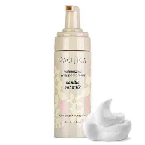 Pacifica Hair Mousse - Vanilla Oat Milk ? Light Hold for Soft Volume & Hydration with Touchable Hold, Delightful Vanilla Scent, Vegan & Cruelty-Free, 5 fl oz
