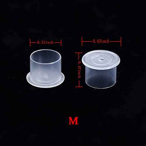Tattoo Ink Caps Cups with Base,Tattoo Ink Cups Caps 300pcs #11 Small #14 Medium #17 Large Size Pigment Caps Microblading Ink Cups with Base for Tattoo Pigment Ink Tattoo Machine Kits Supplies