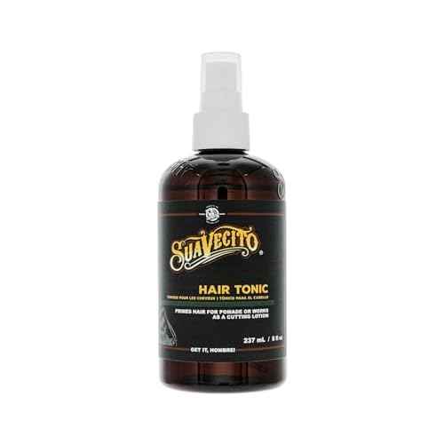 Suavecito Hair Tonic Spray 8 oz. Adds Refinement & Resilience To Hair - Combats Dryness, Buildup & Breakage - Nourishes Scalp - Alcohol Free, Paraben Free, Sulfate-Free - Rosemary, Witch Hazel