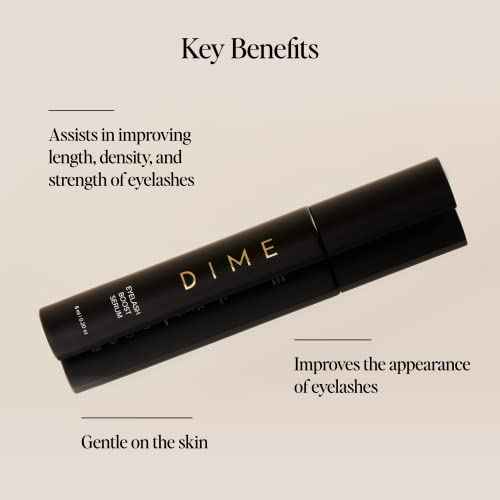 DIME Beauty Eyelash Boost Serum, Eyelash Growth Serum for Healthier, Longer, Thicker Eyelashes, 0.20 oz / 6 ml