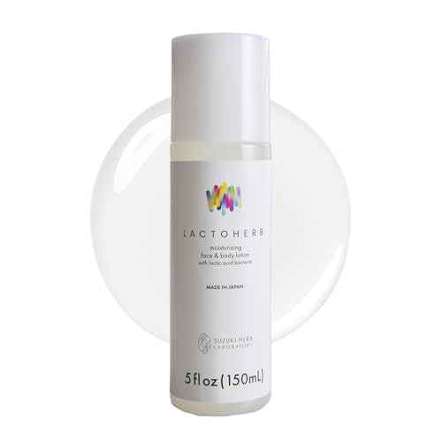 Lactoherb Probiotics Moisturizing Face & Body Lotion with Lactic Acid Bacteria, Made in Japan, 5 fl oz (150 ml)