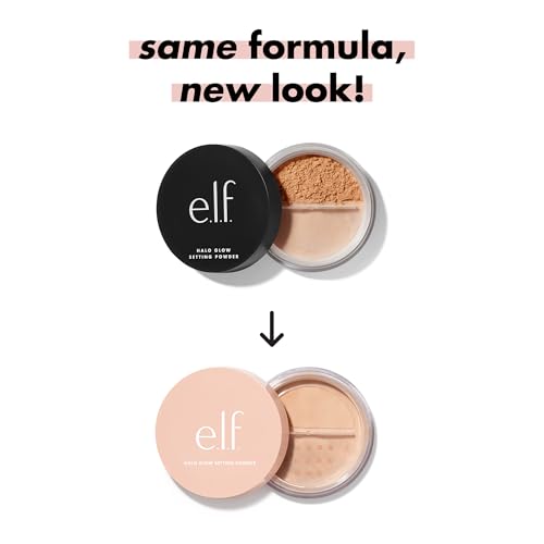 e.l.f. Halo Glow Soft Focus Setting Powder, Silky Setting Powder For Creating Soft Glow Without Shine, Smooths Pores & Lines, Light