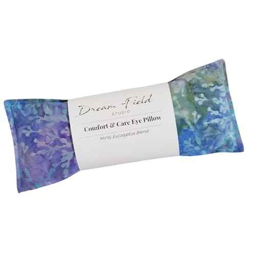 Eucalyptus Eye Pillow - Sinus Pillow, Spa Day Gift, Migraine Relief, Get Well Gift, Minty Eye Pillow, Use Hot or Cold - Rainbow Batik