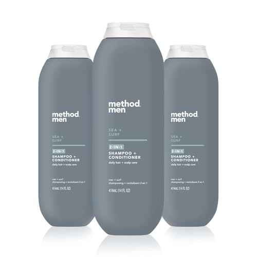 Method Men 2-in-1 Shampoo + Conditioner, Sea + Surf, 14 Ounces (Pack of 3)